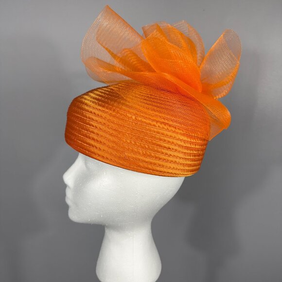 Orange Hat suitable for Kentucky Derby or Church Lady Hats. - Picture 2 of 5